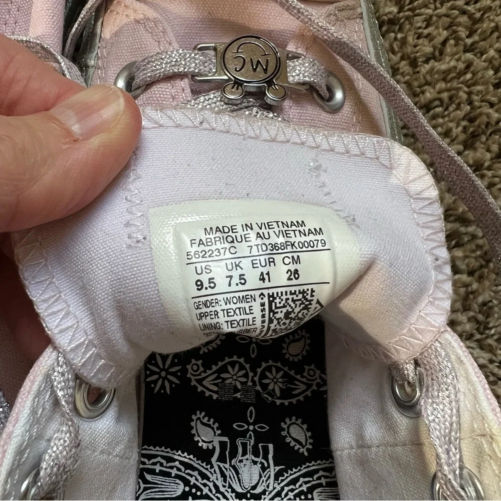 Converse Pink and Silver Low-Top Sneakers - Picture 7 of 8